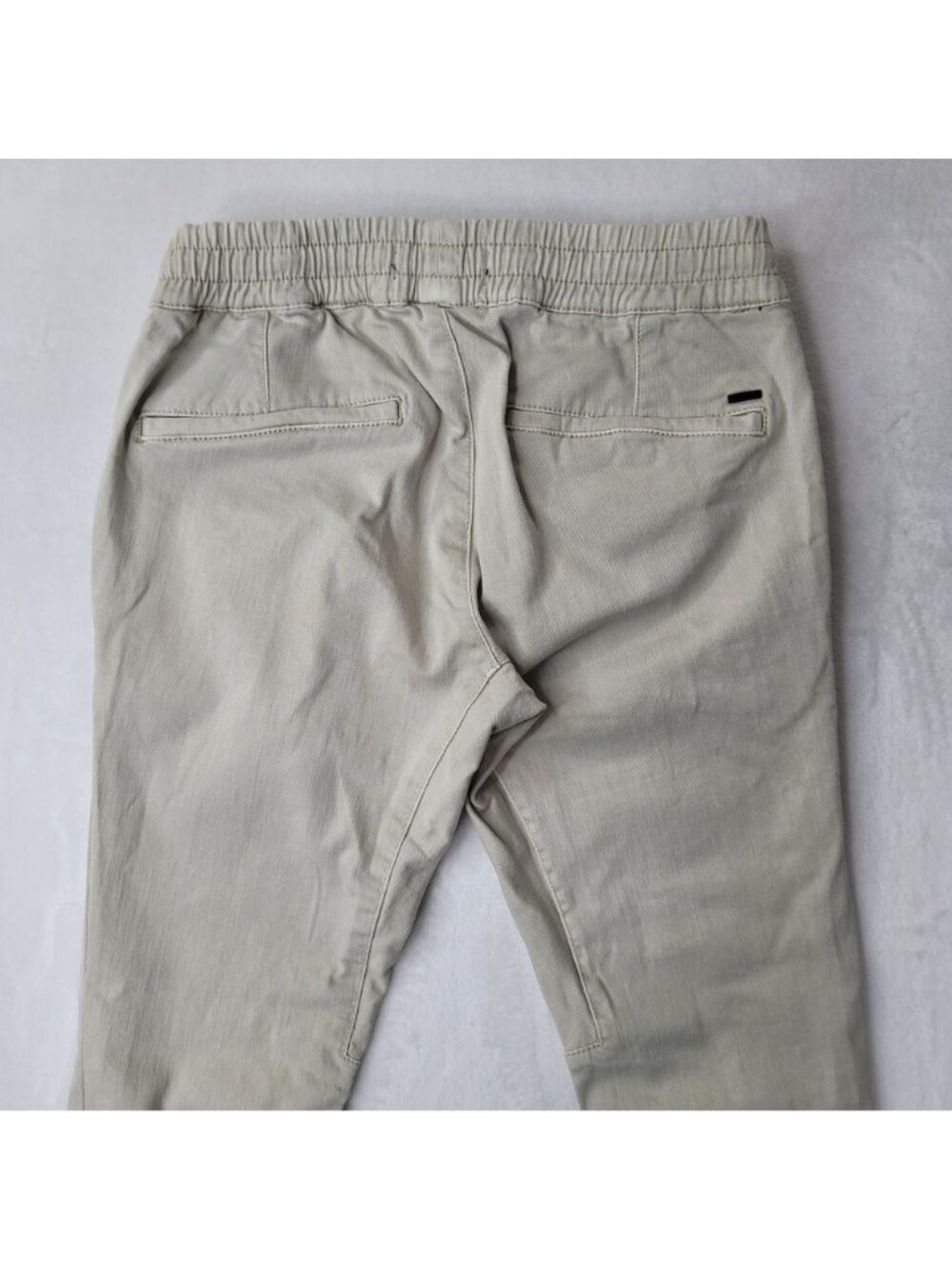 Pacsun Men's Active Stretch Beige Drawstring Zippered Ankle Jogger Pants Size S - Picture 4 of 12